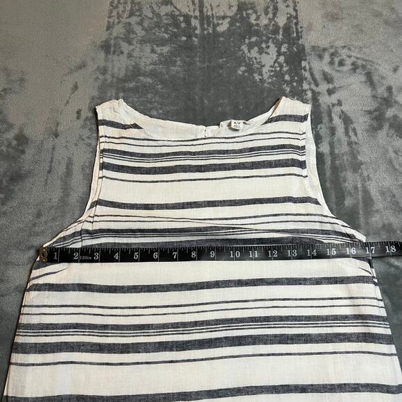 BeachLunchLounge Alina Sleeveless Stripe Linen Blend Shift Dress Size Small - Picture 10 of 11